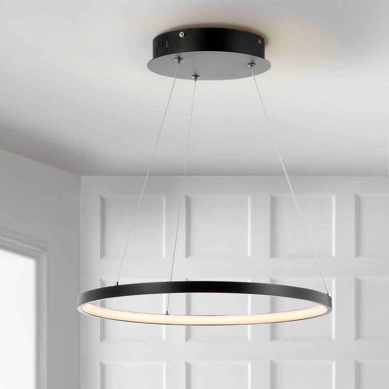 Kinsley Modern Bohemian Iron Integrated LED Pendant by JONATHAN Y