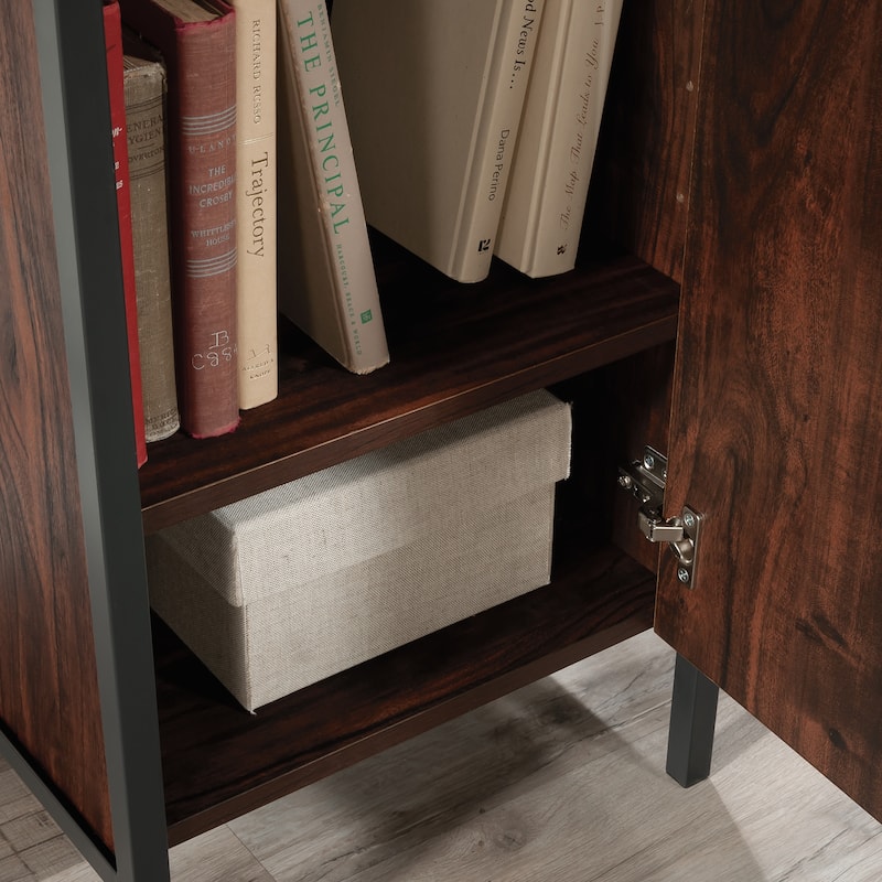 Industrial Brown Computer Desk with Storage Cubby 45 Inch Home Office Workstation