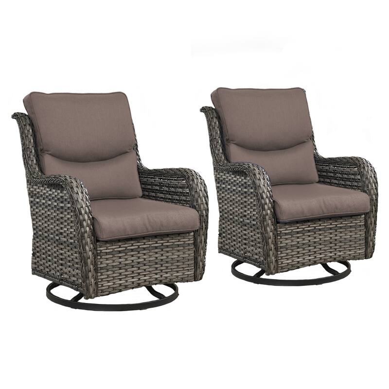 Pocassy Outdoor Swivel Chairs Patio Furniture Set