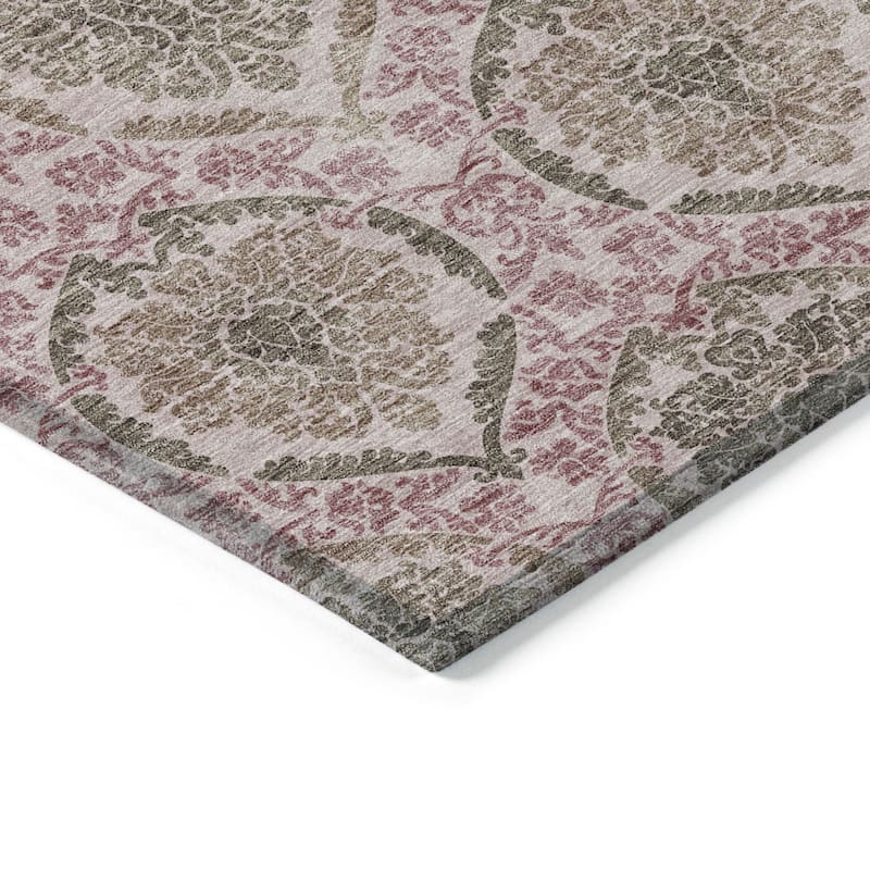 HomeRoots Medallion Transitional Rectangle Outdoor Rug