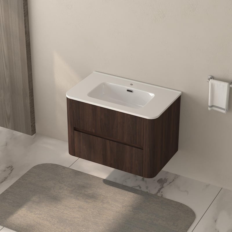 Wall Mounted Floating Bathroom Vanity with Sink