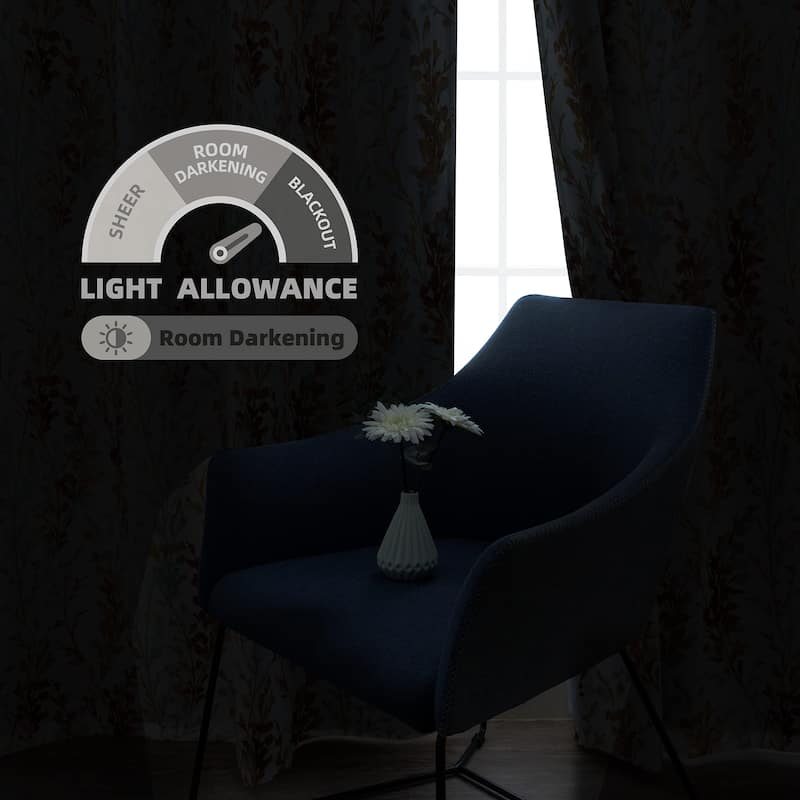 DriftAway Heather Curtain 84 Inches Long for Bedroom Blackout Thermal Insulated Curtain