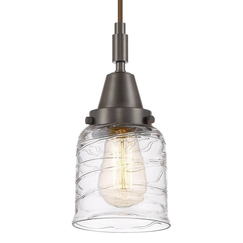 Innovations Lighting 447-1P-G513 Bell 5" Wide Mini Pendant with Clear - Oil Rubbed Bronze
