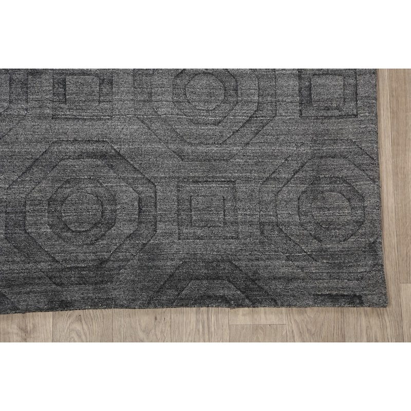 Geometric Oriental Modern Gabbeh Wool Area Rug Handmade Carpet - 4'11" x 7'8"