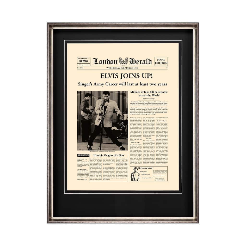 Elvis Joins Up! Framed Art Print