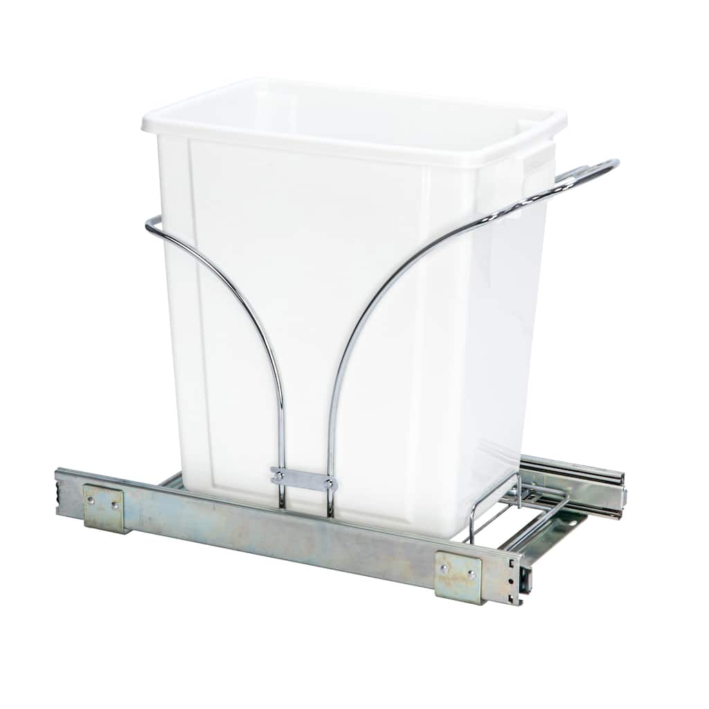 Household Essentials Pull Out Trash Can with Under-Cabinet Caddy