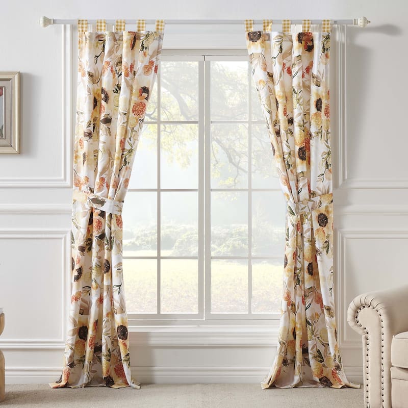 Greenland Home Fashions Somerset Farmhouse 84-inch Curtain Panels (Set of 2)