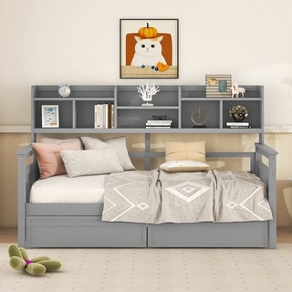 Twin Daybed with Drawers & Shelves - Stylish and Functional