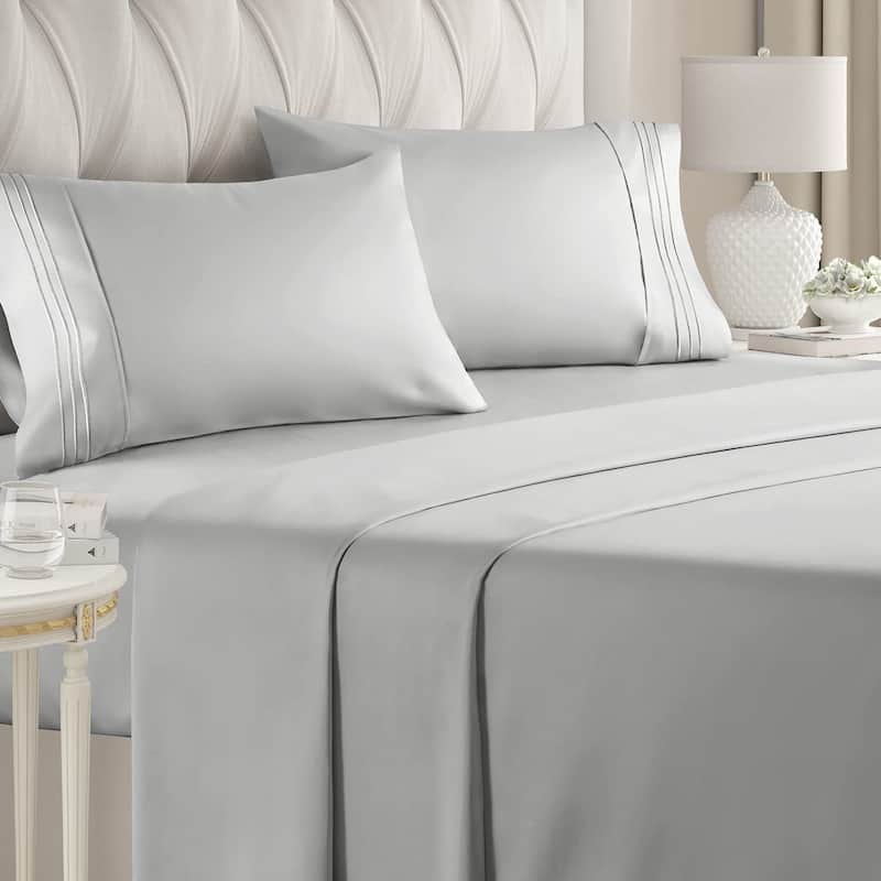 Modern Living Pima Cotton Sheet Set Queen - Silver