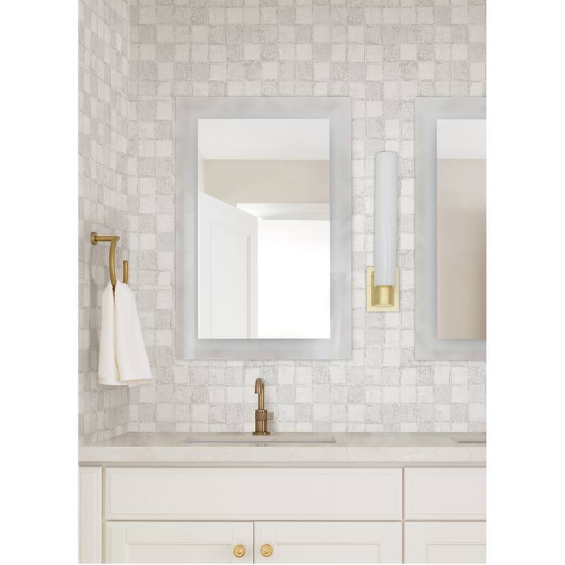 A-Street Prints Varak Platinum Checkerboard Wallpaper