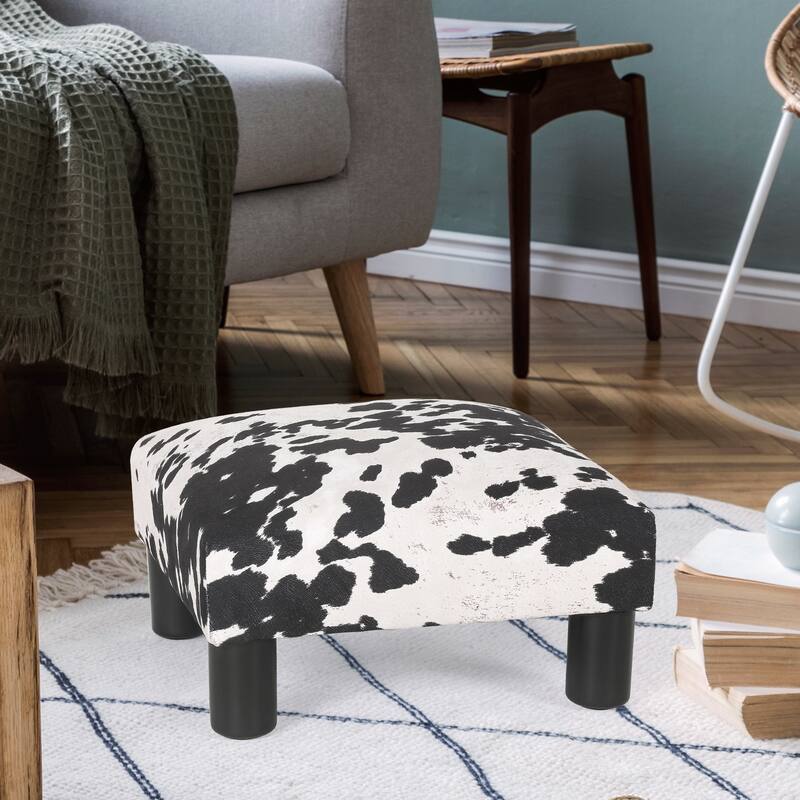 Adeco 15'' Small Ottoman Upholstered Foot Rest