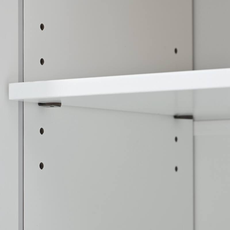 Large Kitchen Island Cart with an Adjustable Shelf and 2 Drawers