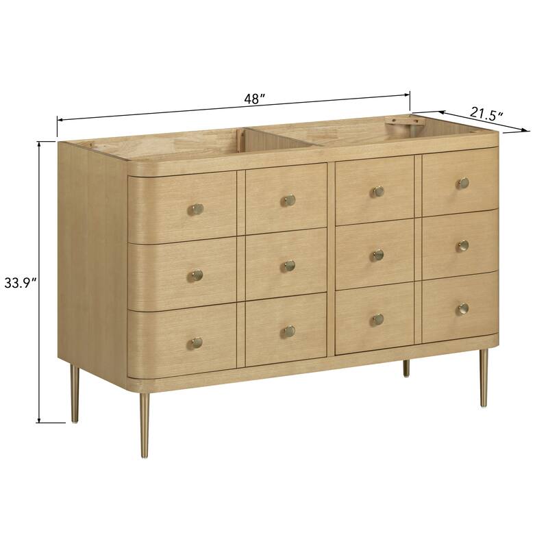 Serena Bathroom Vanity Only in Light Oak