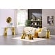 preview thumbnail 5 of 5, Modern Coffee Table Clear Tempered Glass Living Room Coffee Table with Geometric Base