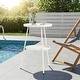 preview thumbnail 1 of 22, 2 Tier Round Patio Small Side Table, Metal Coffee Table for Indoor Outdoor