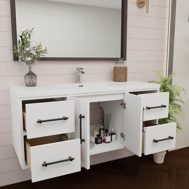 Victoria 48'' Wall-mounted Vanity with Reinforced Acrylic Sink - 47.5