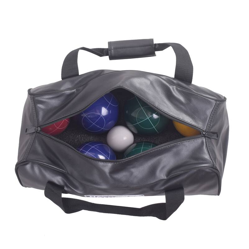Hathaway Bocce Ball Set - 8 Durable Phenolic Resin Balls + Pallino + Carry Bag - Perfect For Lawn, Backyard, Beach