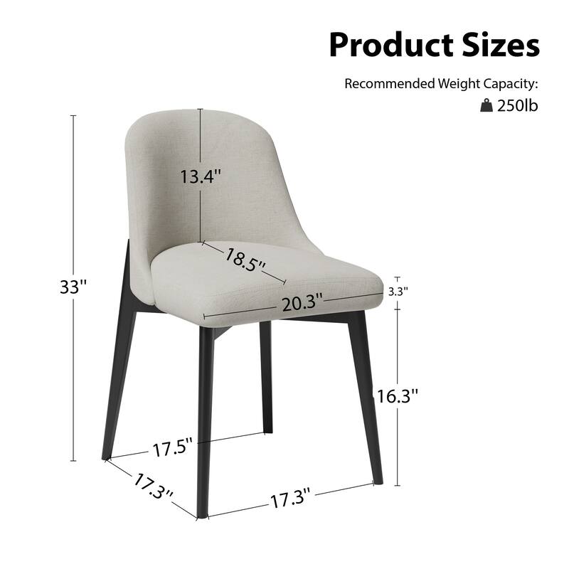 Dining Chairs Kitchen Chairs with Wood Legs Set of 4