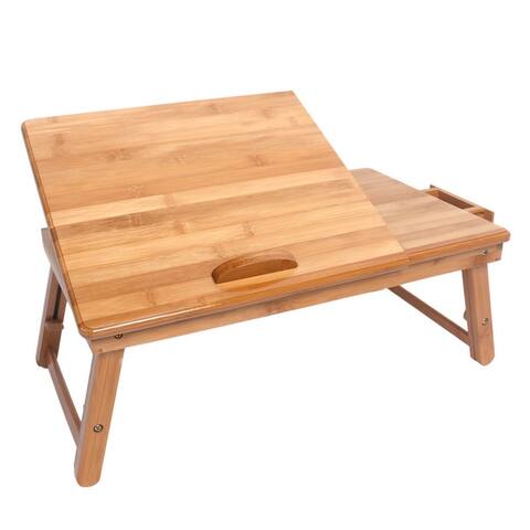 Bed Tray Table Portable Laptop Desk with Foldable Legs & Drawer