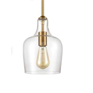 Modern glass kitchen pendant lighting over island