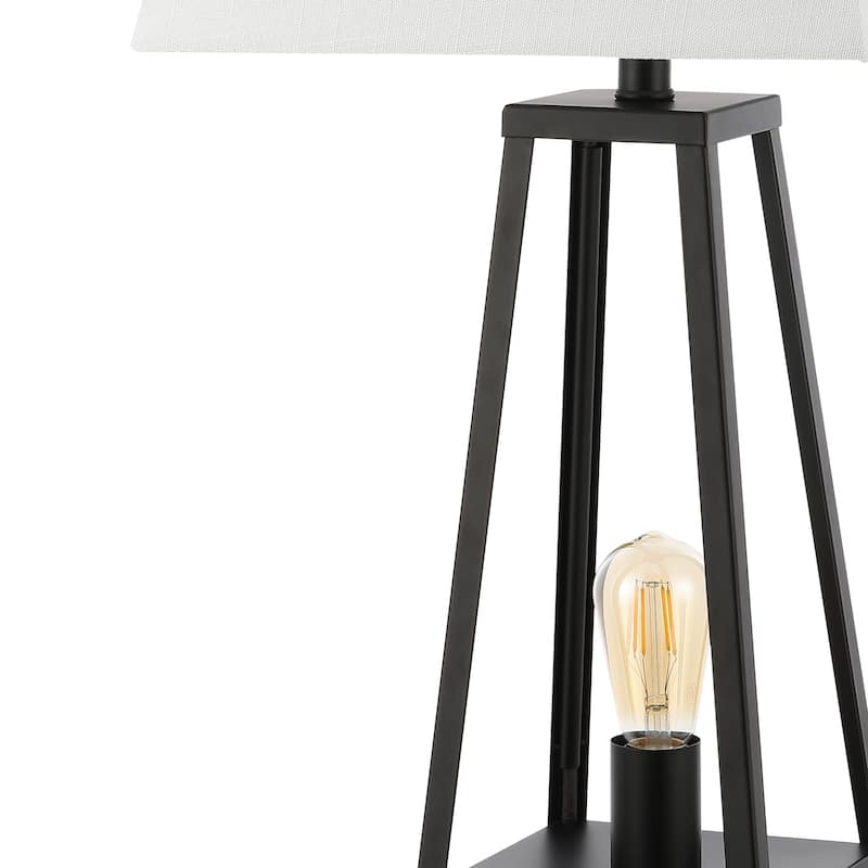 Noah 28.5" Classic Industrial Iron Nightlight LED Table Lamp with USB by JONATHAN Y