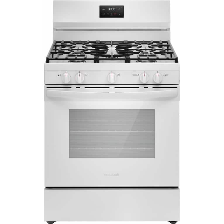 Frigidaire FCRG3052B 30" Wide 5.1 Cu. Ft. Free Standing Gas Range with - White