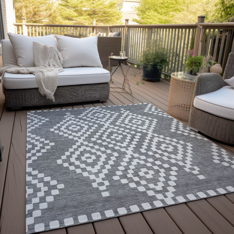 Machine Washable Indoor/ Outdoor Chantille Moroccan Boho Rug