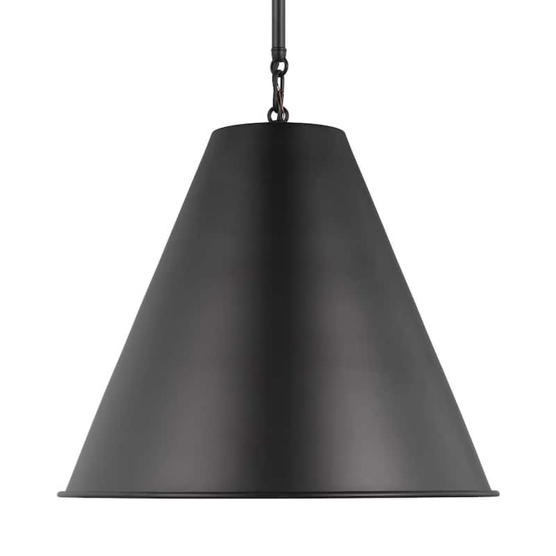 Bellevue Sarthe 15" Wide Pendant - Midnight Black