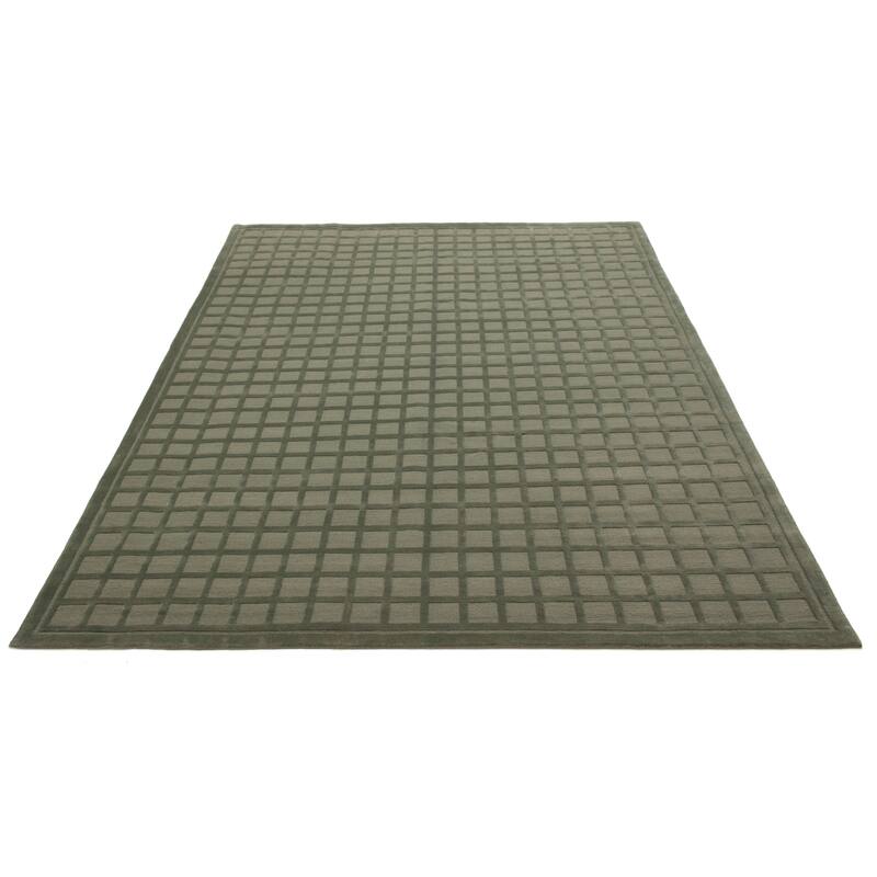 ECARPETGALLERY Hand-knotted Kathmandu Teal Wool Rug - 8'0 x 10'0