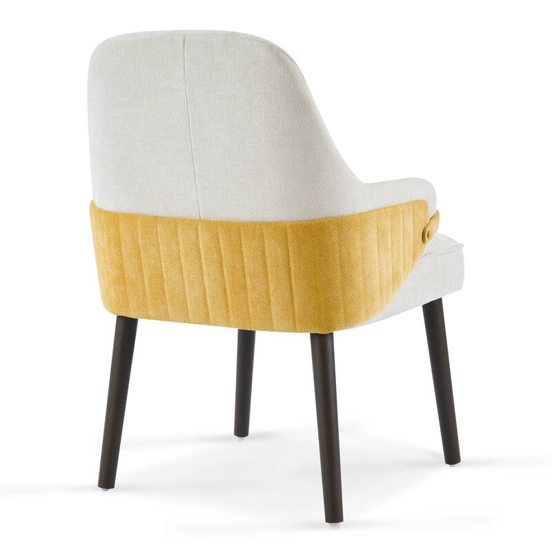 Christopher Knight Home - Modern Upholstered Dining Chair Set with Two-Tone Fabric Armchair Design
