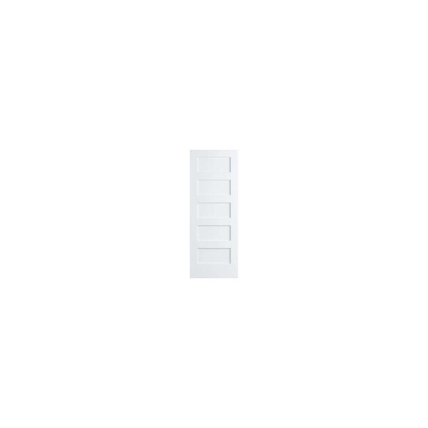 Frameport SHK-PD-F5P-6-2/3X2-1/2 Shaker 30" by 80" Flat 5 Panel Interior Slab Passage Door - Primed