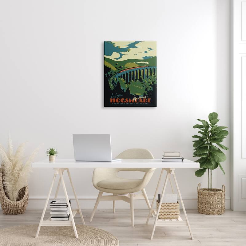 Stupell Hogsmeade By Train Fantasy Literature Stretched Canvas Wall Art, Design by Matheus Lopes Castro