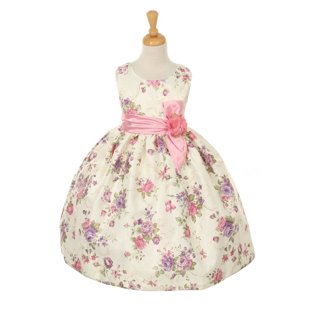 Shop Cinderella Couture Girls Pink Jacquard Bow Occasion Easter