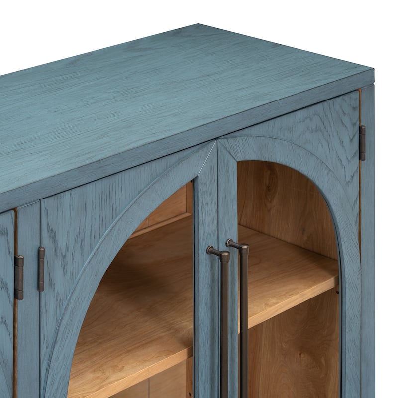 Sideboard with Metal Handles and Adjustable Shelves