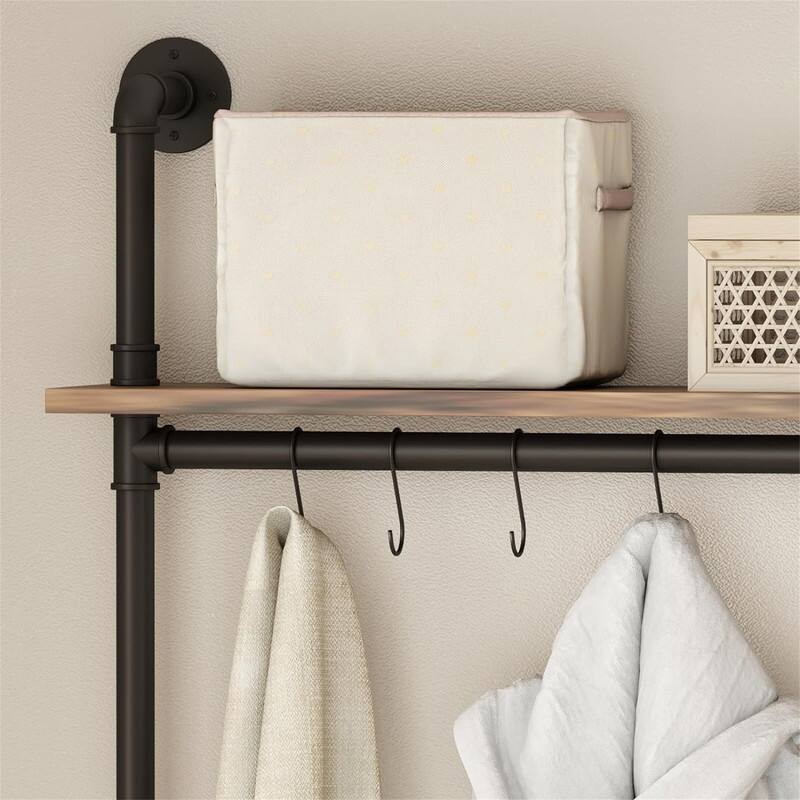 5 Tier Heavy Duty Garment Rack - 7.9"D x 37.3"W x 56.3"H