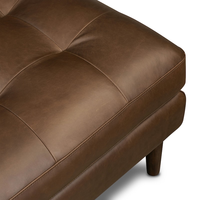 Poly & Bark Napa Ottoman - Full Grain Genuine Italian Leather