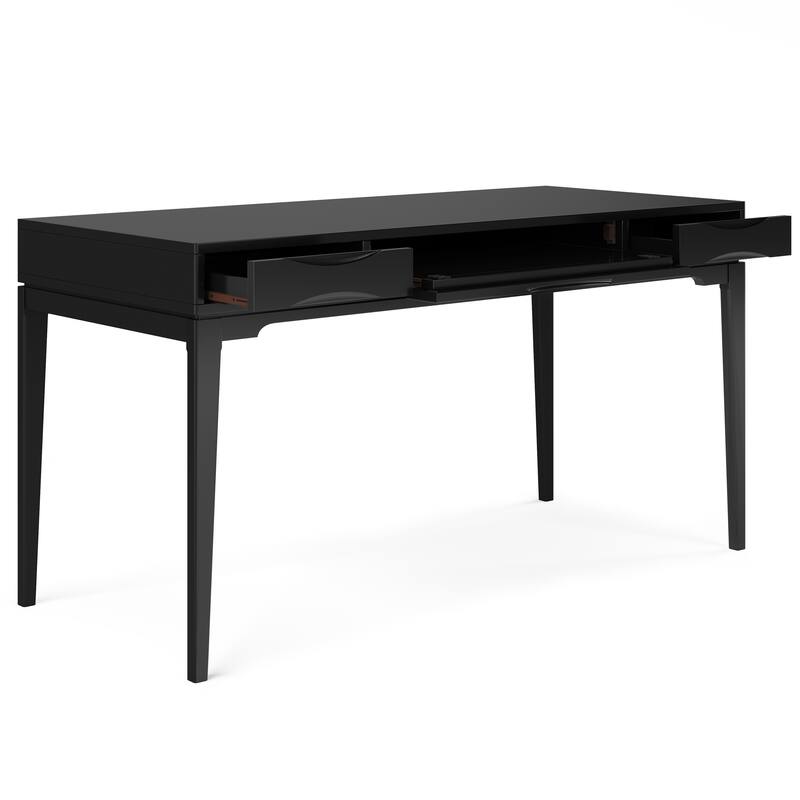 WYNDENHALL Pearson SOLID HARDWOOD Mid Century Modern 60 inch Wide Writing Office Desk