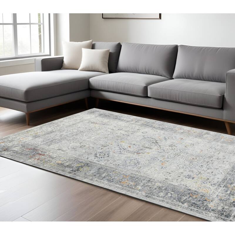 HomeRoots Medallion Transitional Rectangle Area Rug - 171.00 in. x 123.00 in.  x 0.30 in.