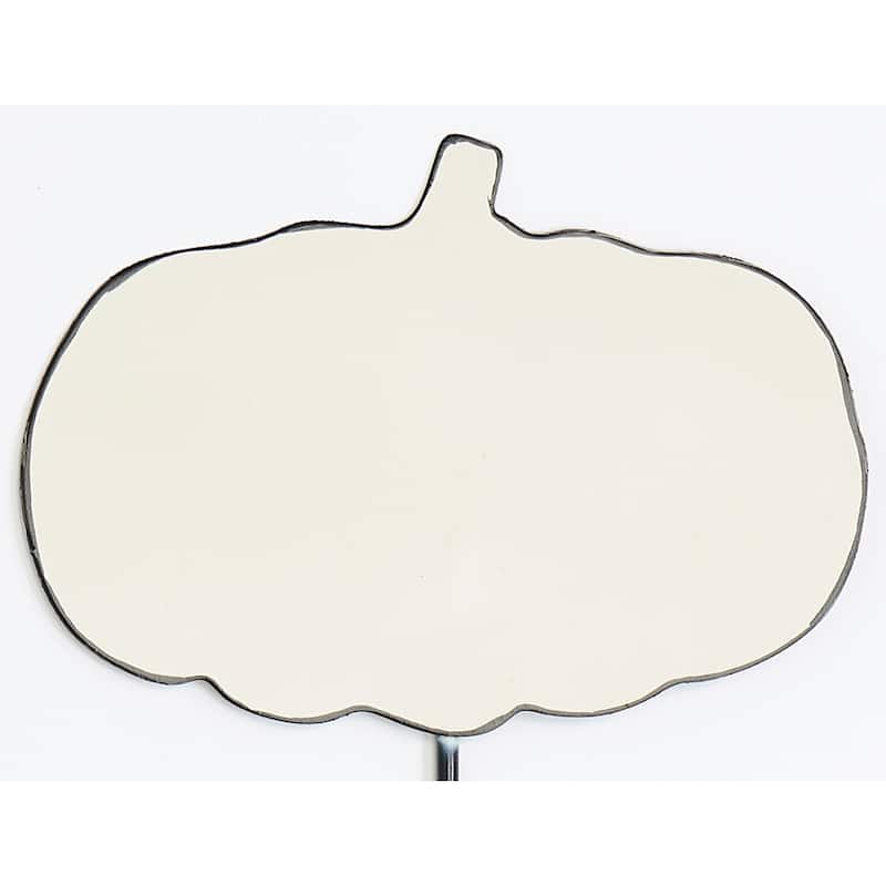 14" Iron Fall White Pumpkin to Personalize Figure Pick, Set of 3 - 14