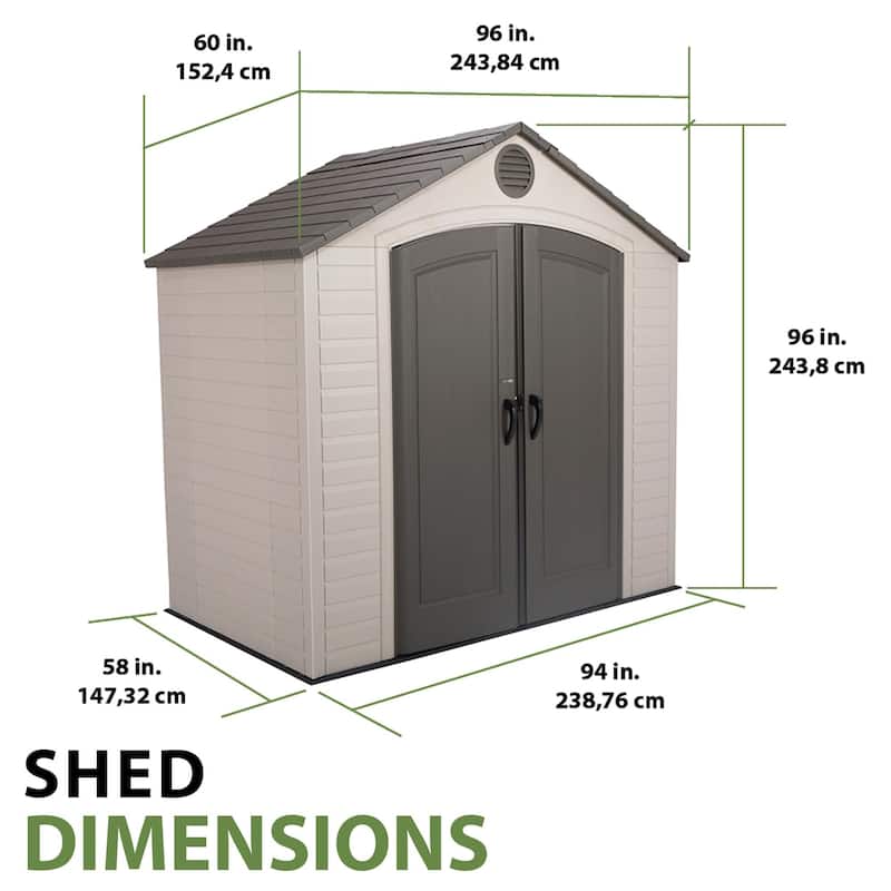 Lifetime 8 Ft. x 5 Ft. Outdoor Storage Shed