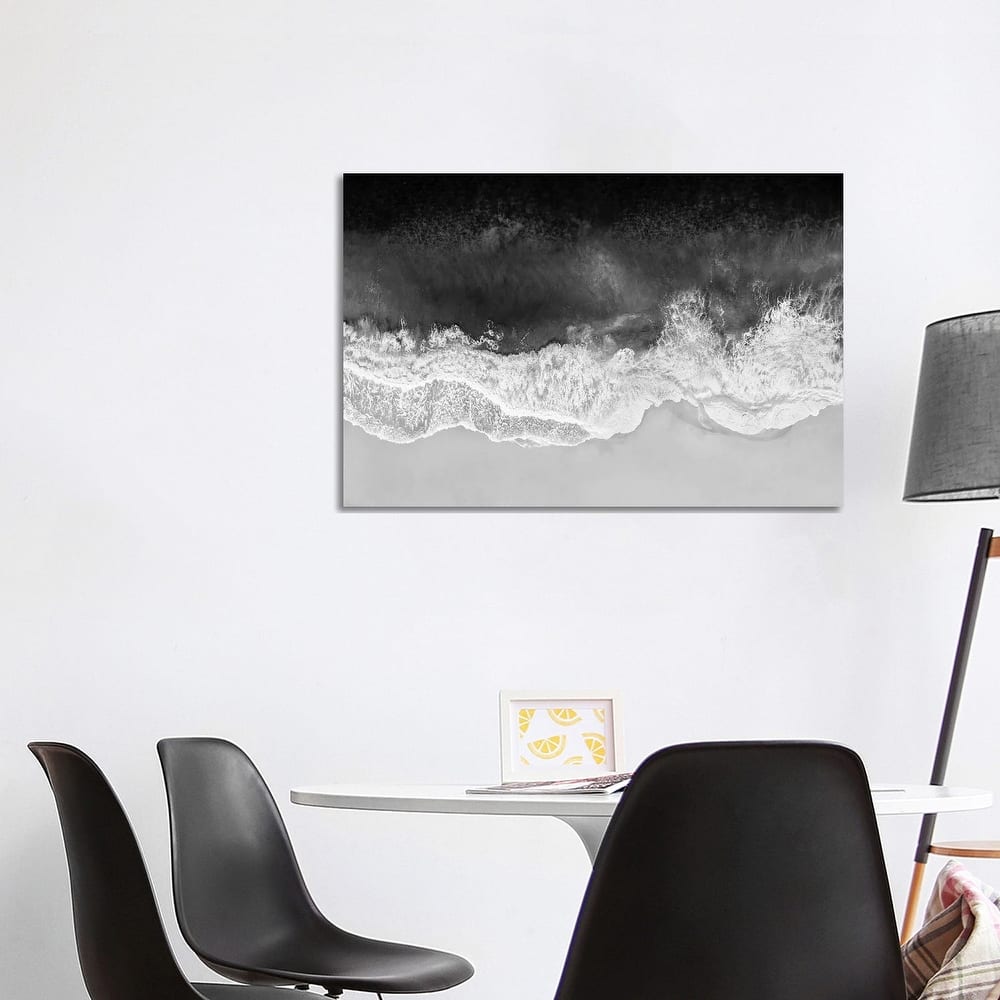 iCanvas "Waves In Black And White" by Maggie Olsen Canvas Print
