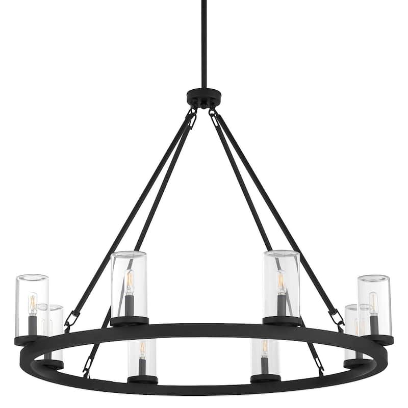 Quorum International 70-8 Gentry 8 Light 42" Wide Ring Chandelier - Matte Black