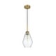 preview thumbnail 4 of 11, Elegant Lighting Gene Single Light 7" Wide Mini Pendant with Clear