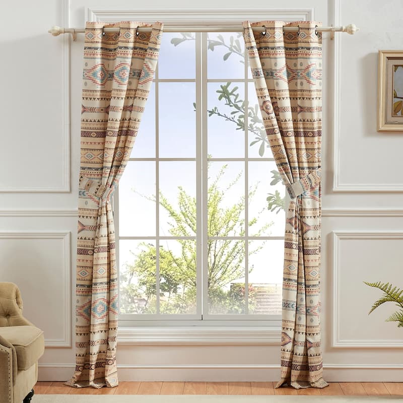 The Curated Nomad San Carlos Grommet-top Curtain Panels (Set of 2)