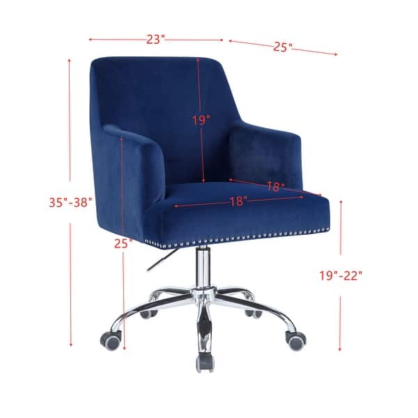 Office Chair in Blue Velvet Bed Bath & Beyond 36509608
