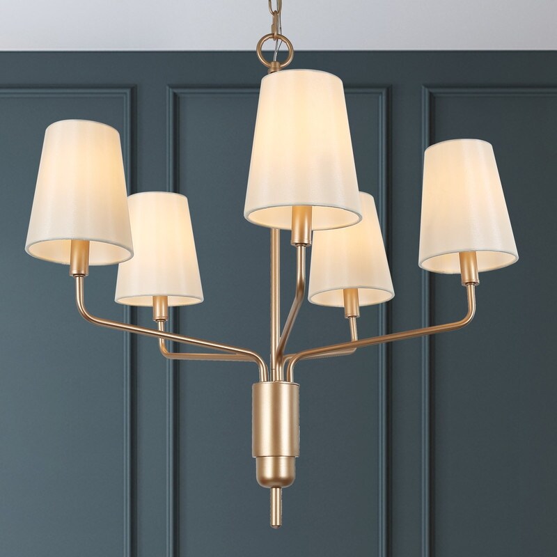 5 arm ceiling light with shades cheap
