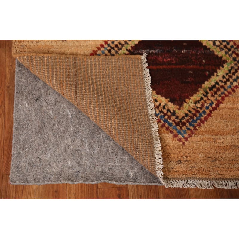 Moroccan Orange Tribal Oriental Runner Rug Handmade Wool Carpet - 3'3" x 12'6"