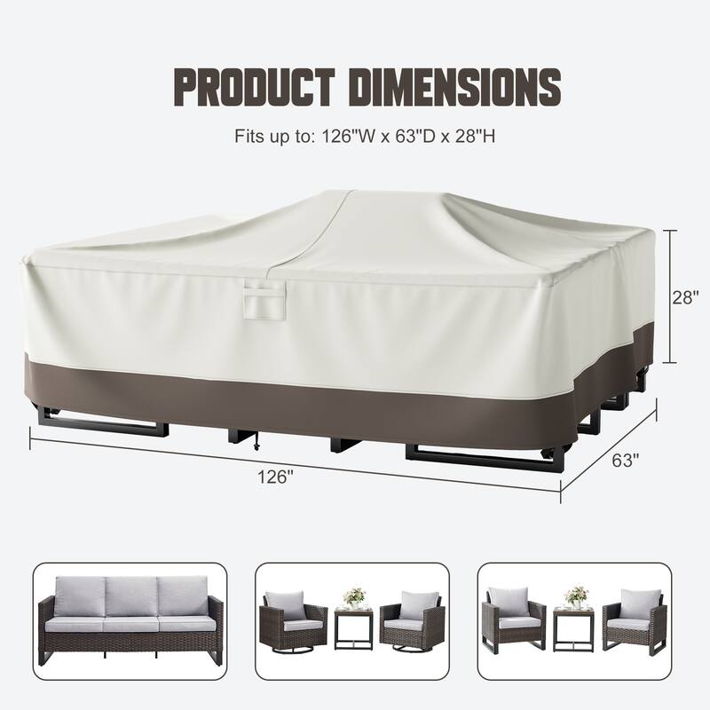 None Durable Outdoor Furniture Cover 600D Oxford Fabric
