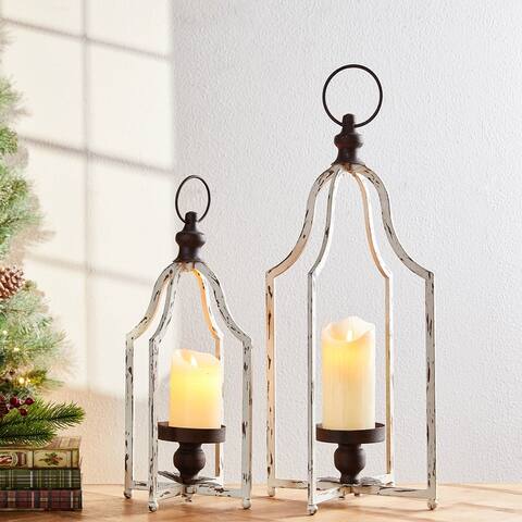 Glitzhome Farmhouse Rustic Metal Lantern