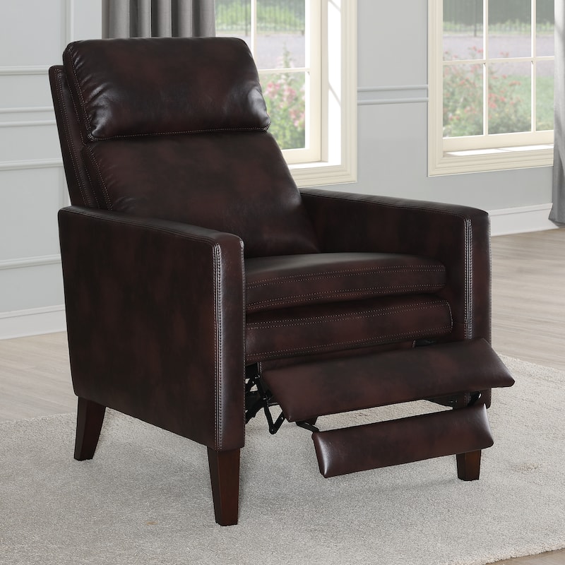 Vesper Faux Leather Push Back Recliner by Greyson Living